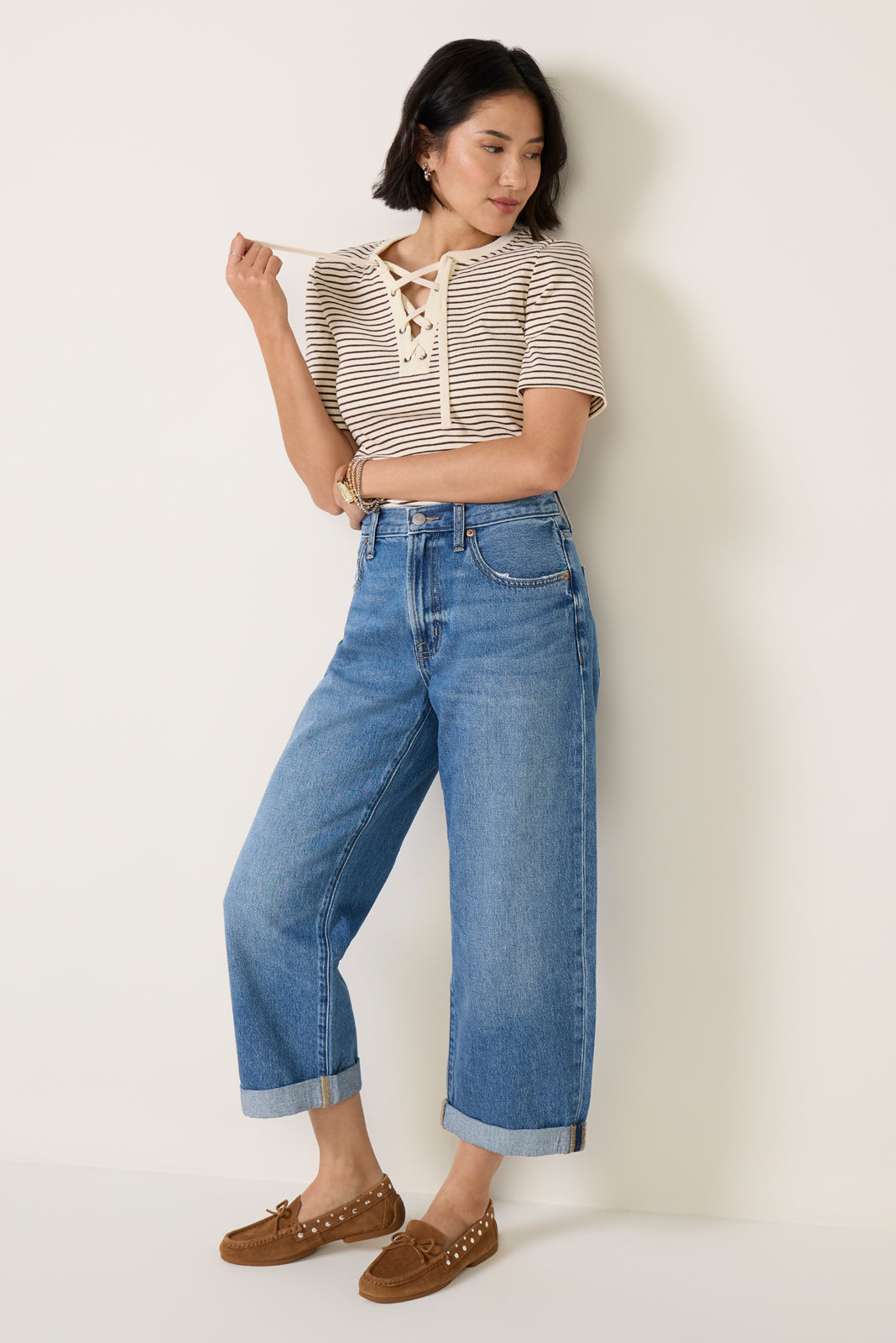 Petite Donny Rolled Hem Boyfriend Jean
