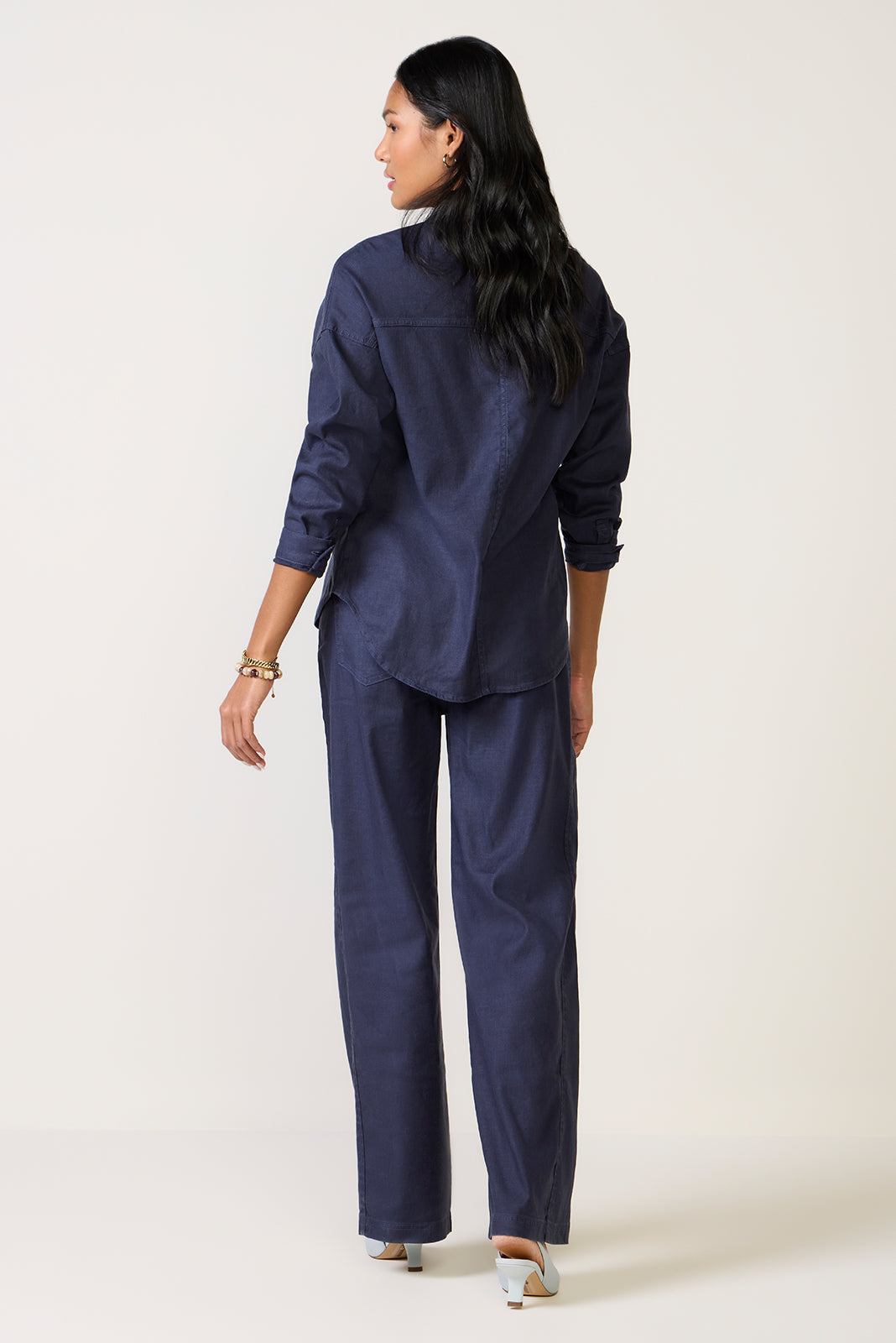 Joelle Stretch Linen Trouser with Tie Waist