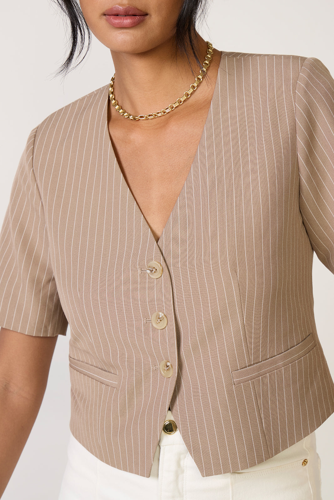 Mel Pinstripe Blazer
