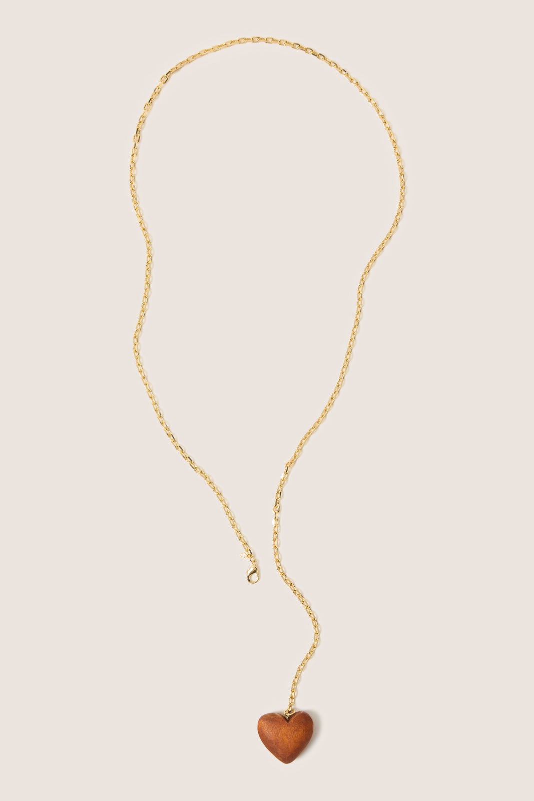 Carina Wood Heart Necklace