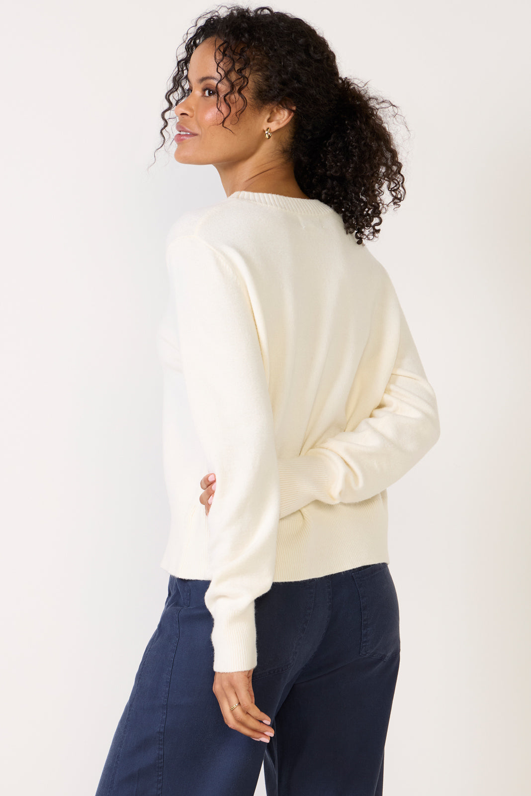 Maeve Mixed Rib TwoFer Sweater