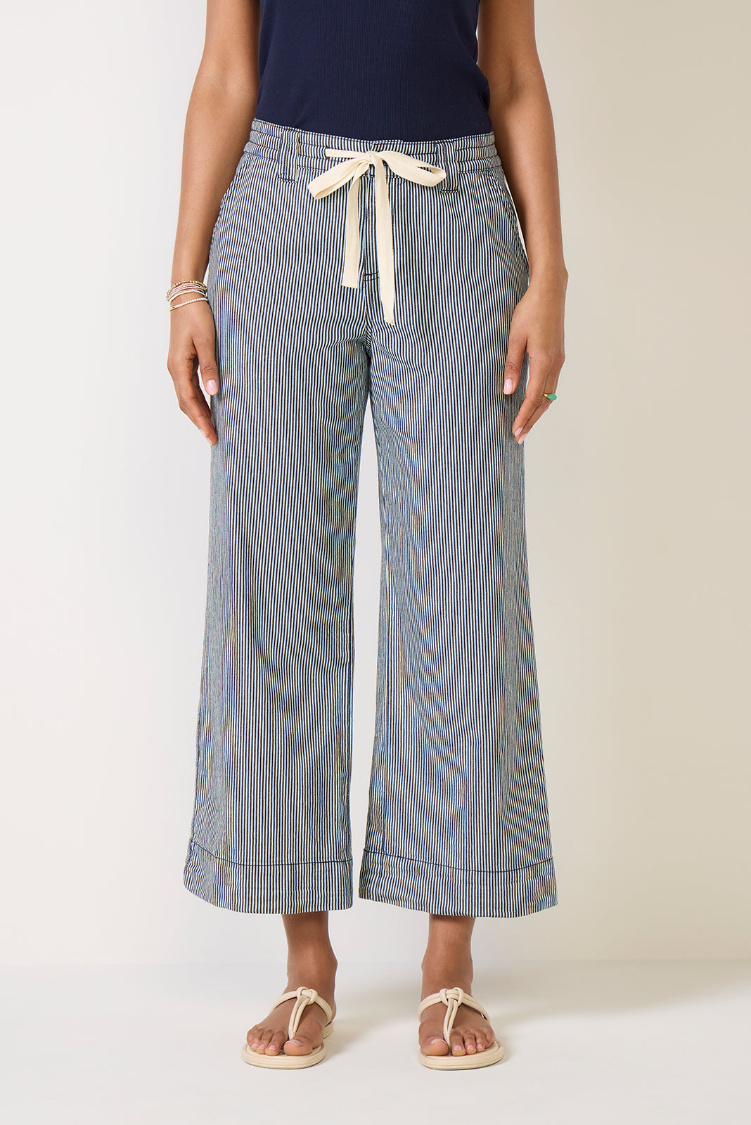 Lily Stripe Cropped Pant