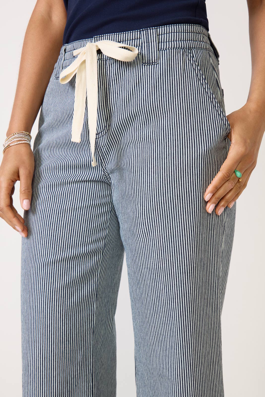 Lily Stripe Cropped Pant