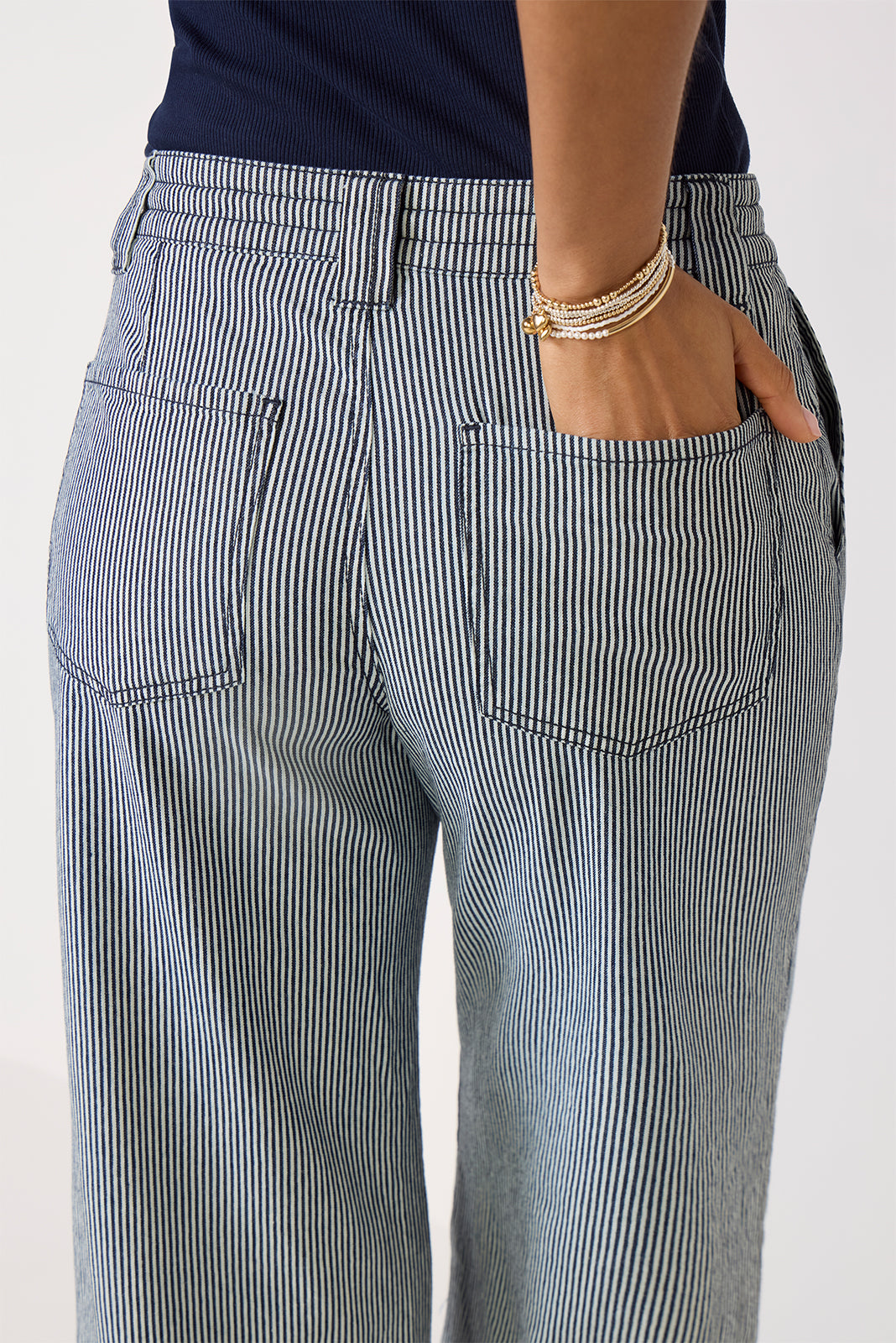 Lily Stripe Cropped Pant