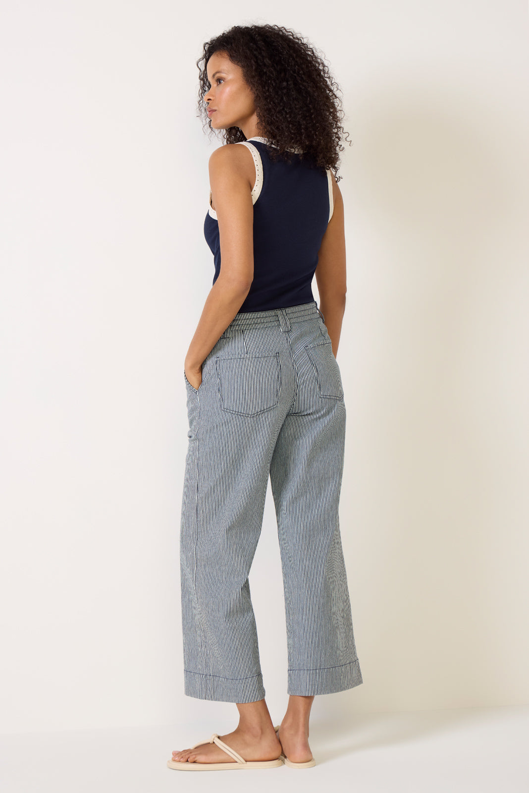Lily Stripe Cropped Pant