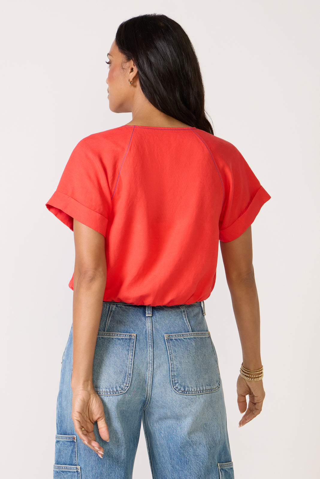 Jill Linen Zip Up Top