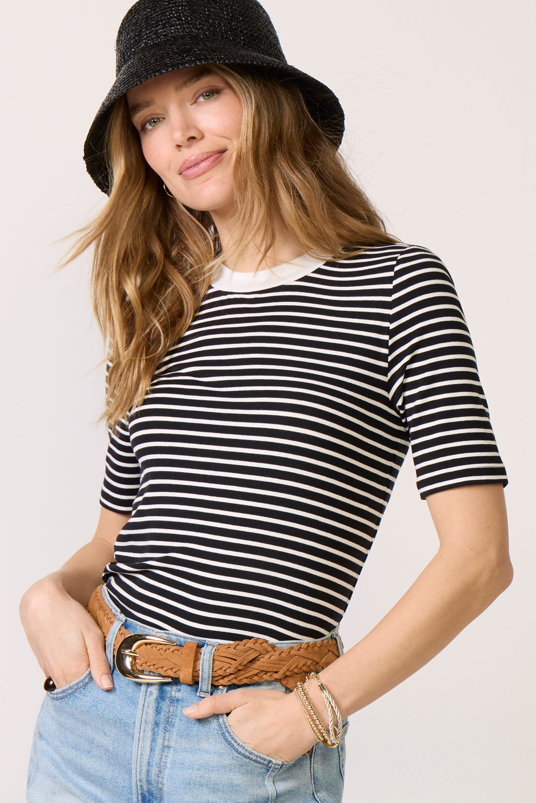 Rhett Stripe Elbow Tee