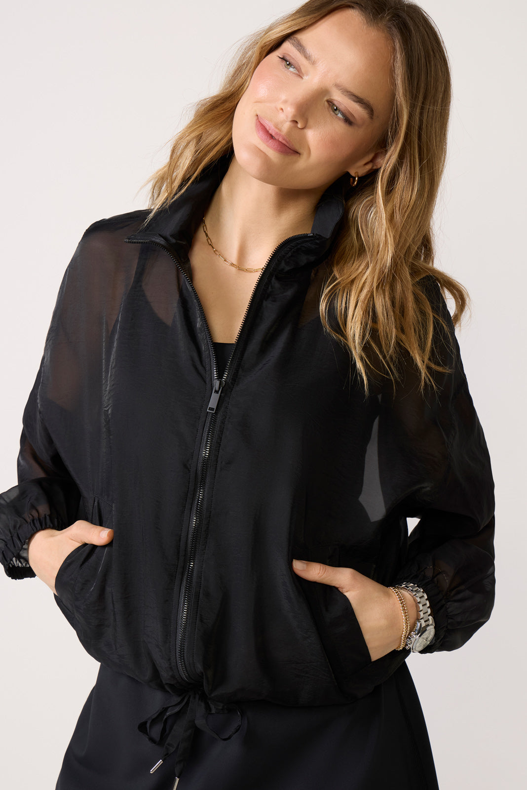 Sheer Full Zip Jacket