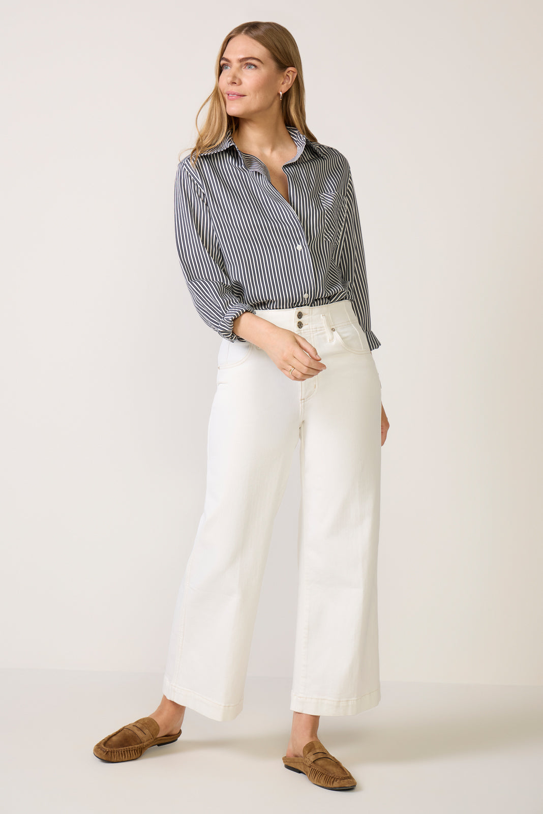 The Seamed Wide Trouser Crop