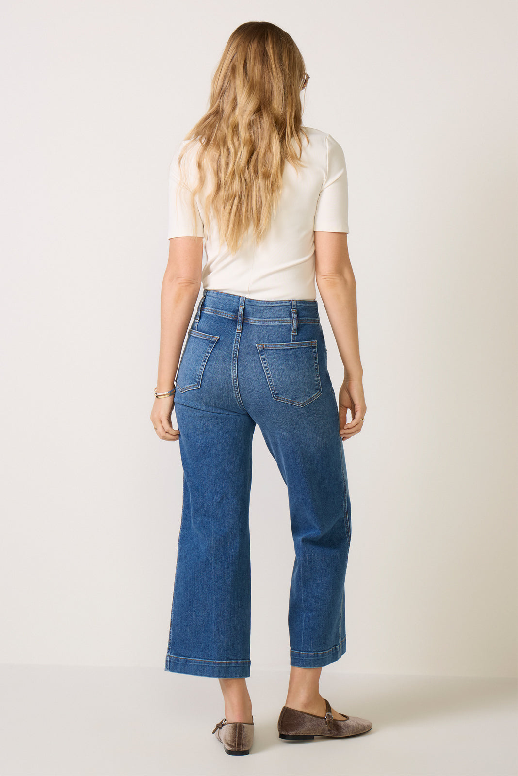 The Seamed Wide Trouser Crop