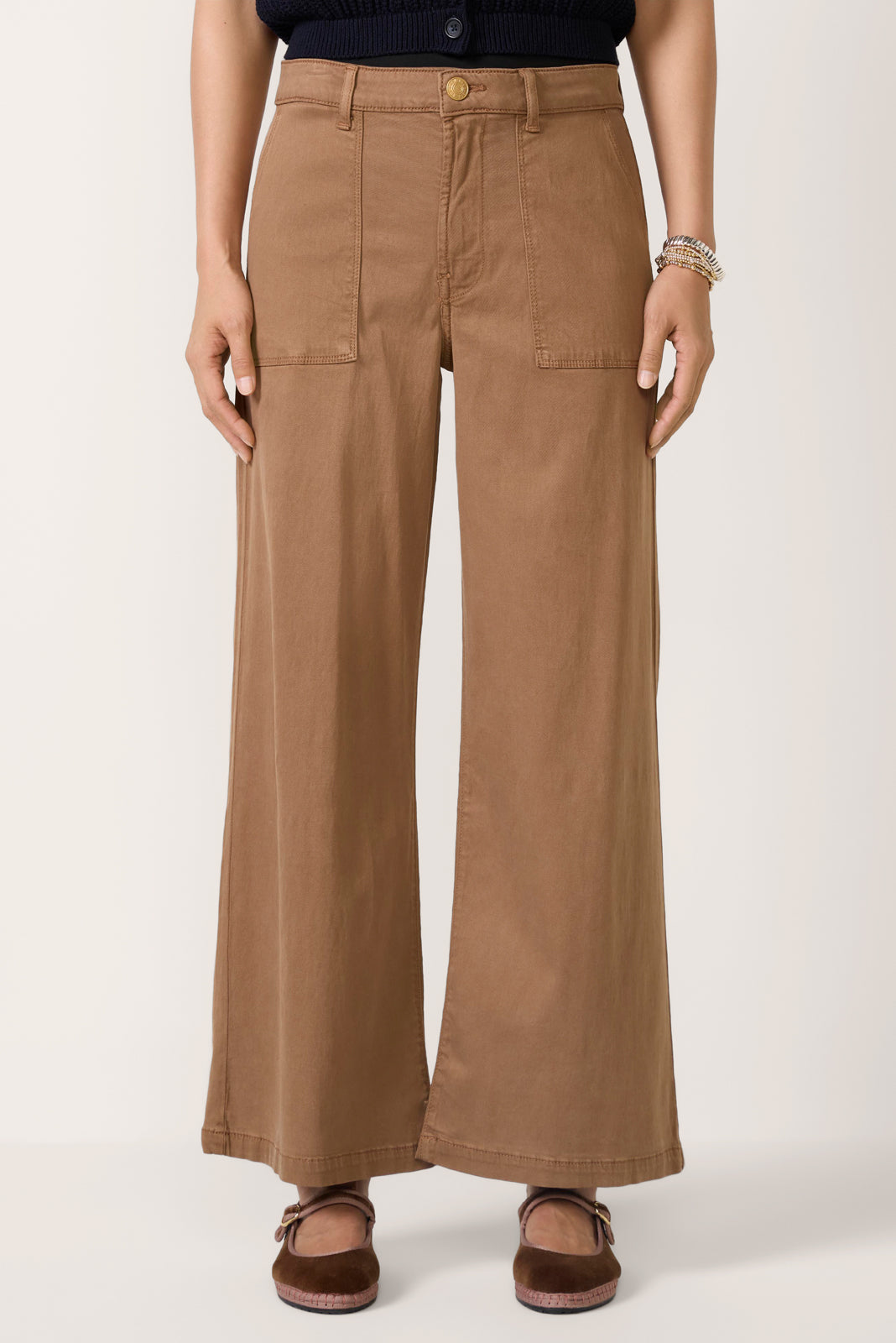Meg Wide Leg W Porckchop Pocket