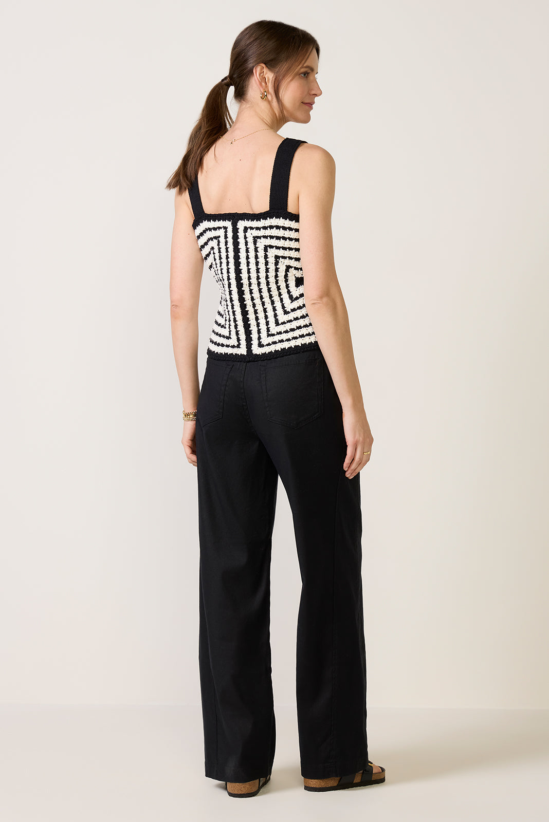 Joelle Stretch Linen Trouser with Tie Waist