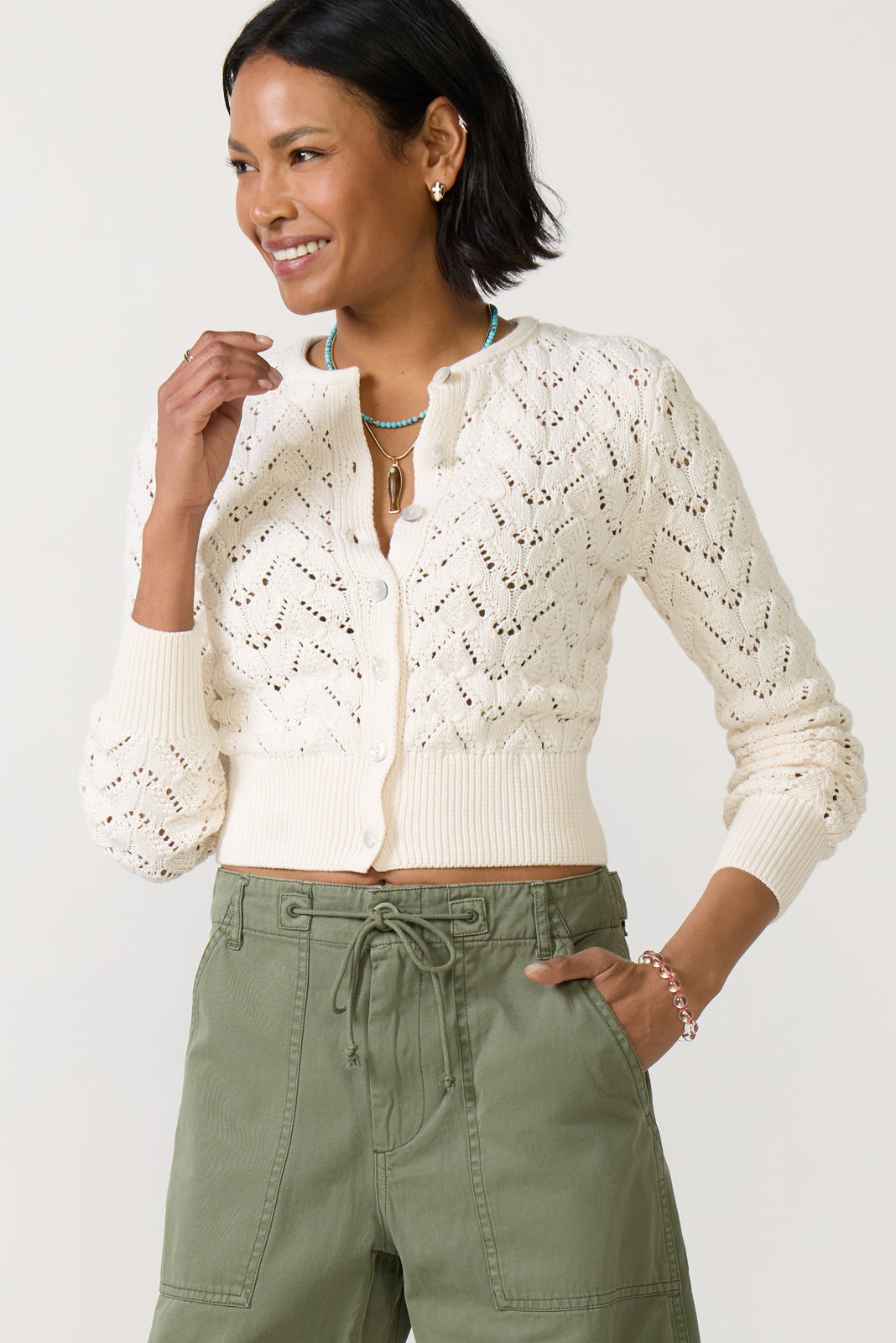 Pretty In Pointelle Cardigan