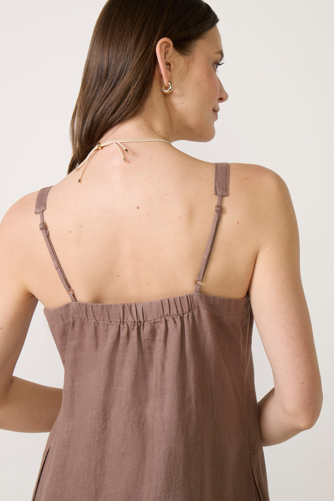 Stella Linen Pintuck Dress