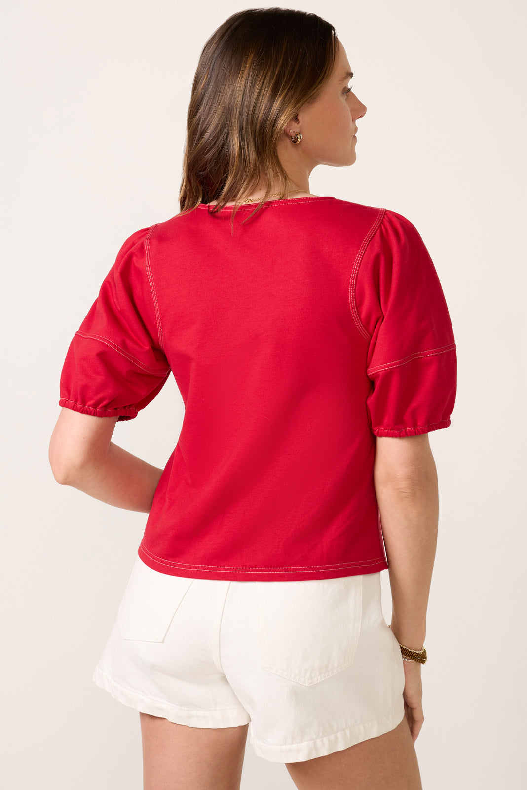 Memphis Contrast Stitch Top