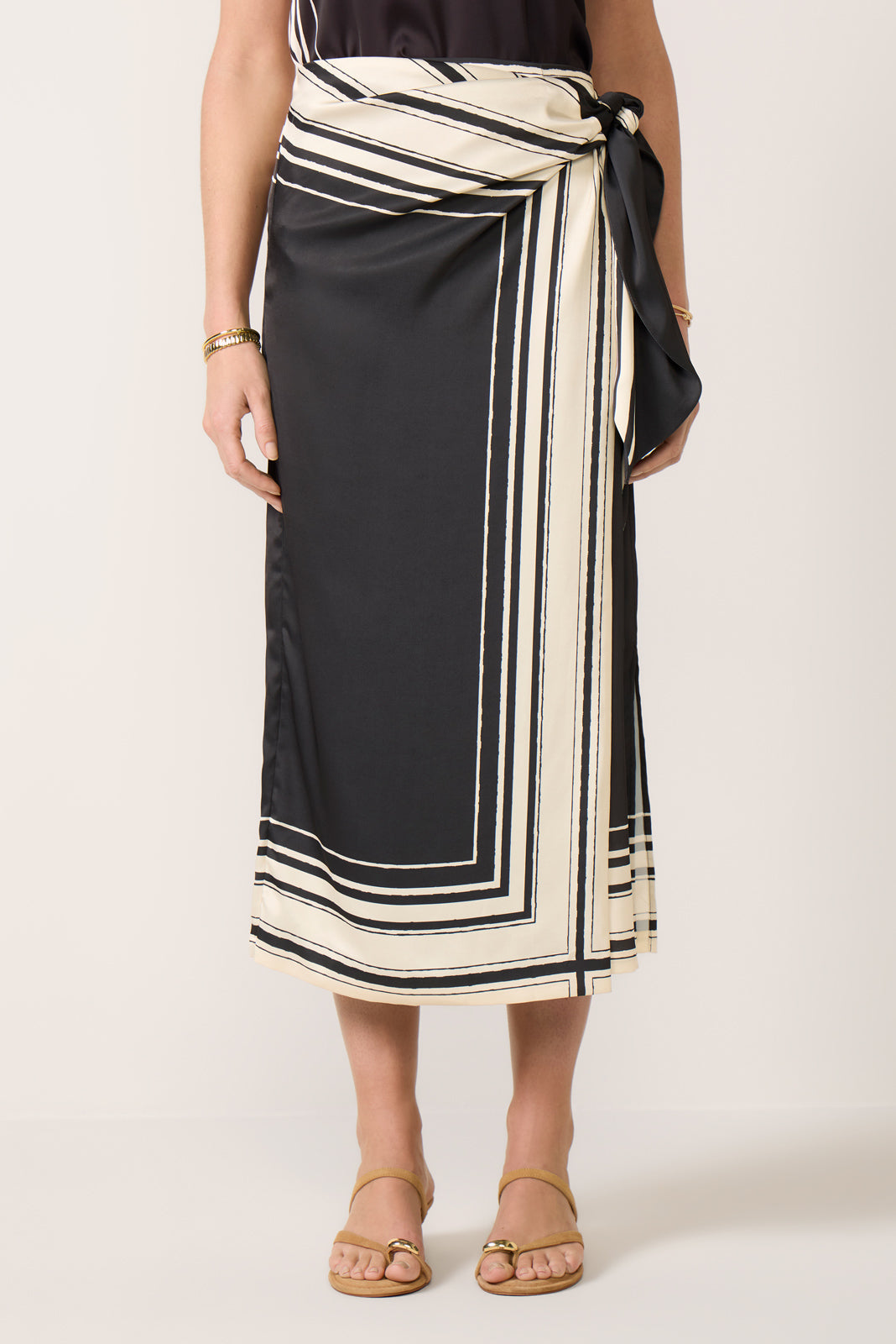 Romy Wrap Satin Skirt