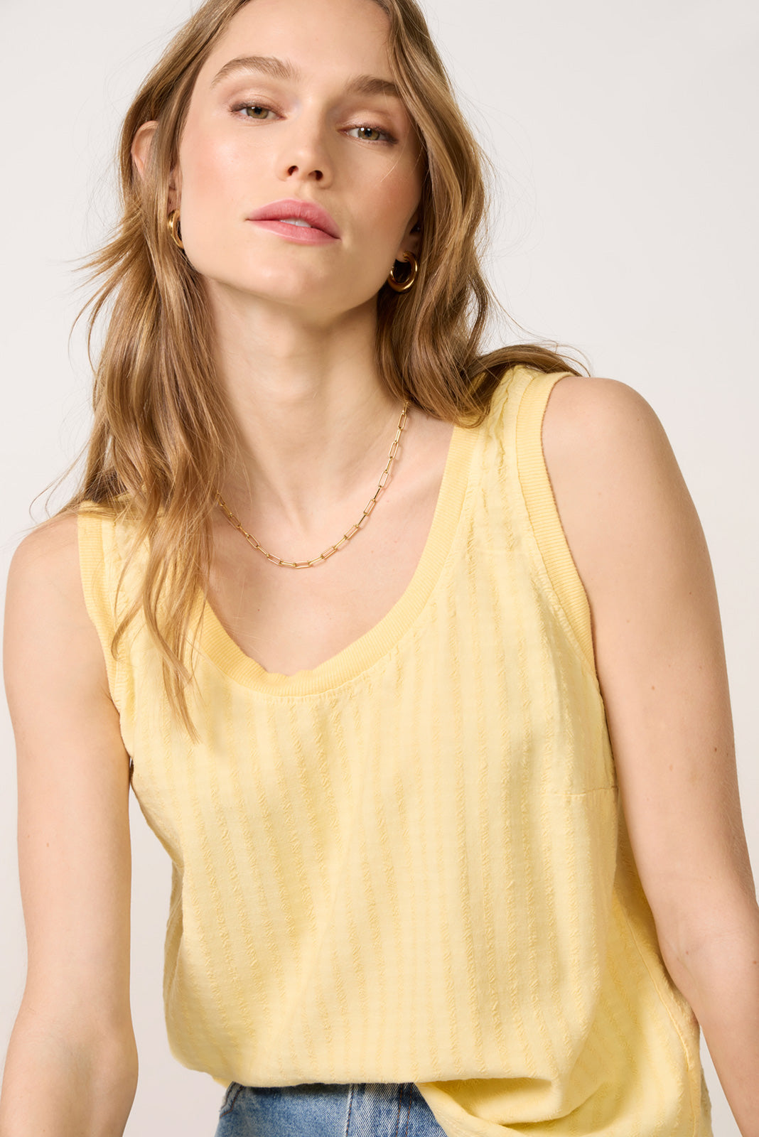 Stripe Linen Tank