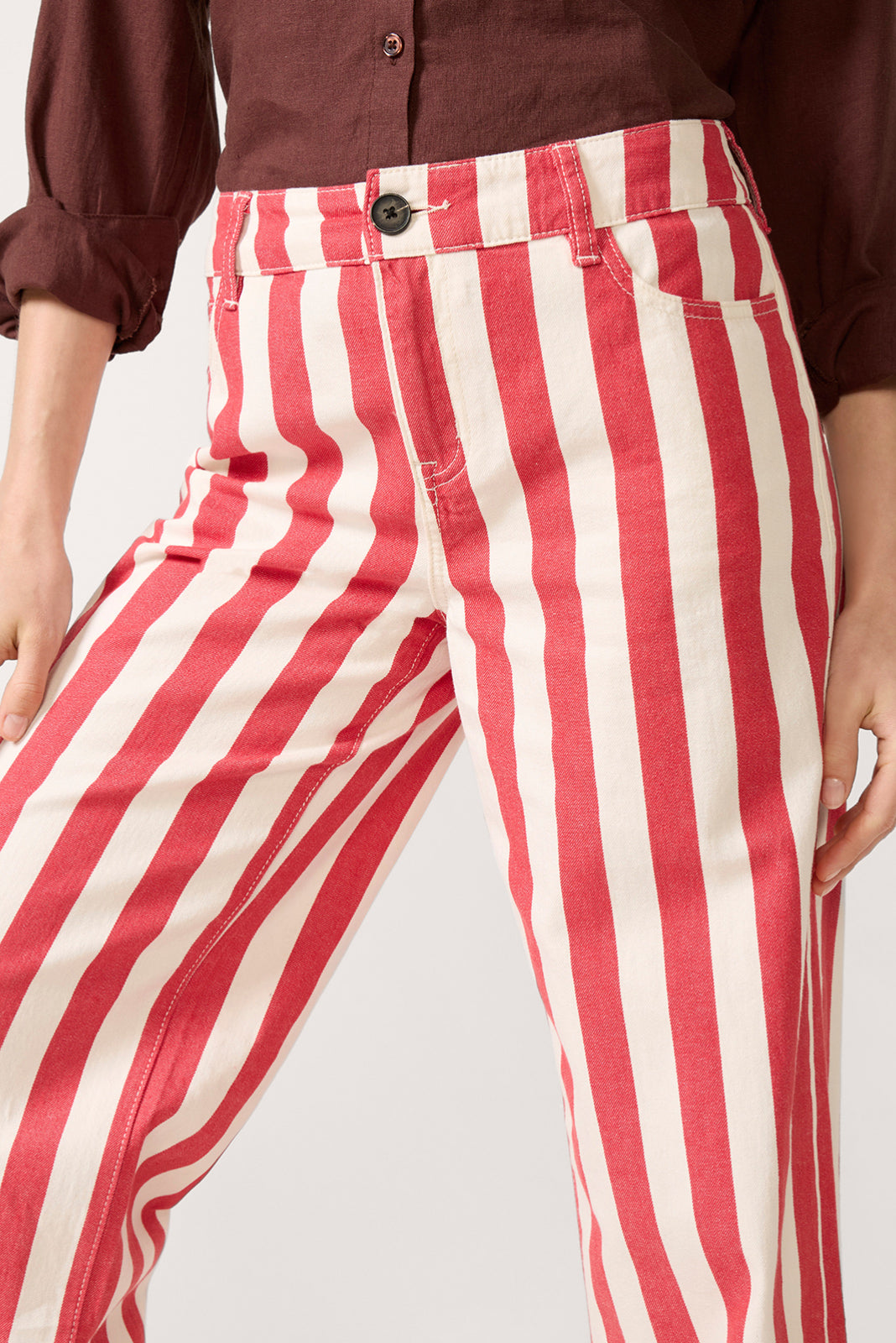 Maker Wide Leg Stripe Pant
