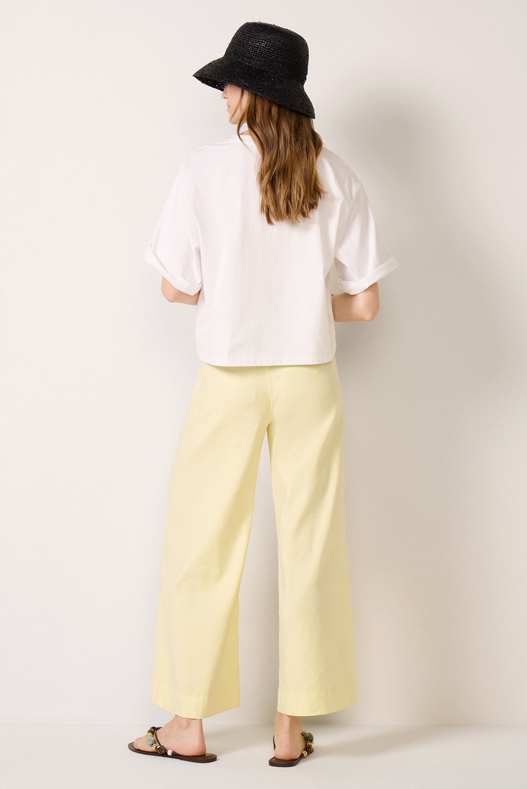 Joelle Stretch Linen Crop Pant