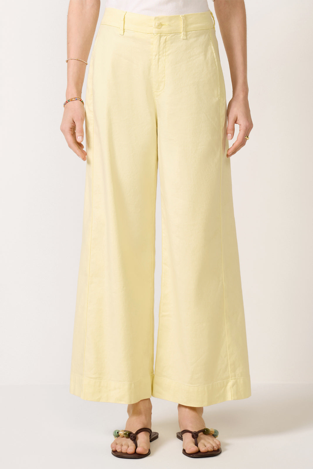 Joelle Stretch Linen Crop Pant