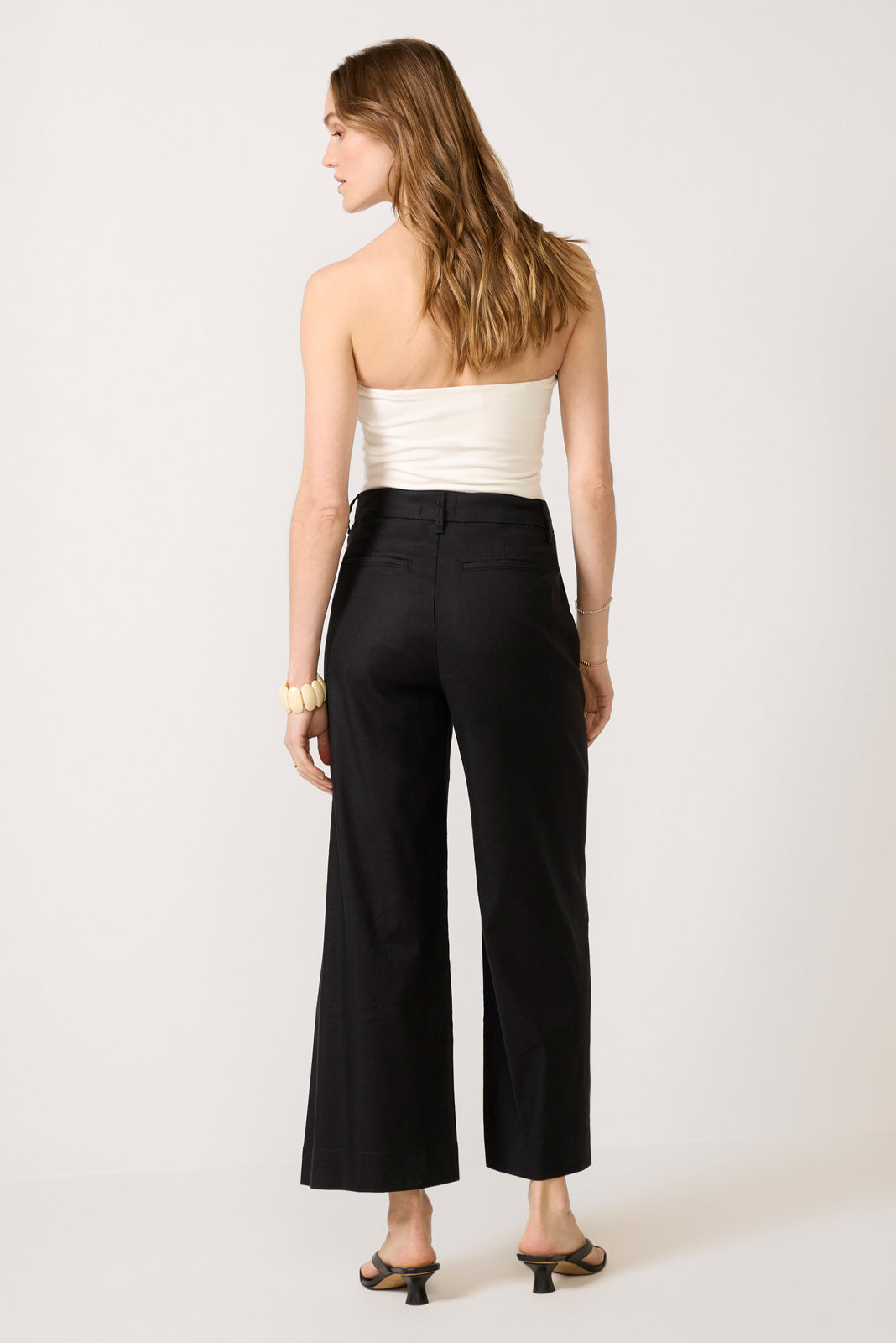 Joelle Stretch Linen Crop Pant