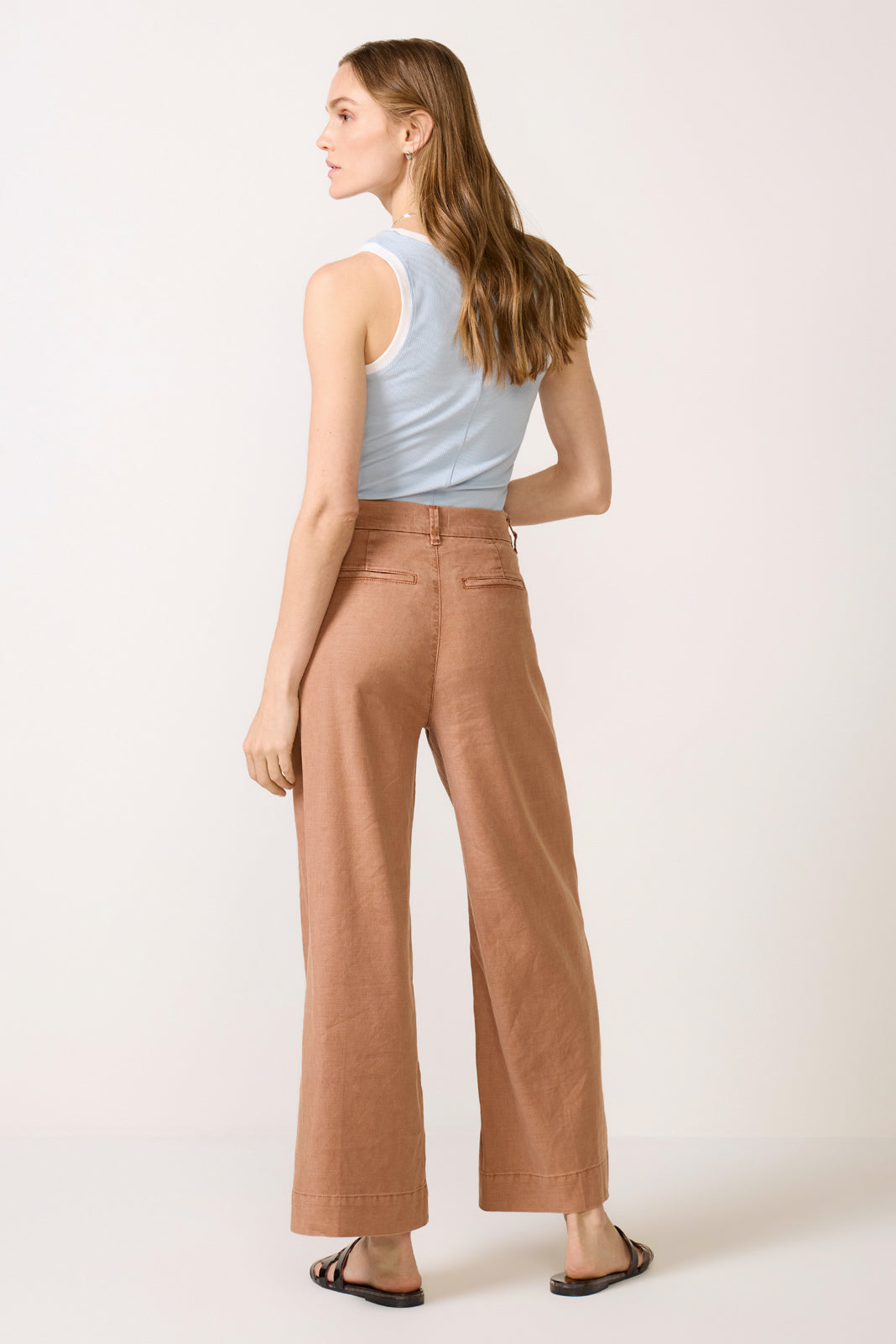 Joelle Stretch Linen Crop Pant