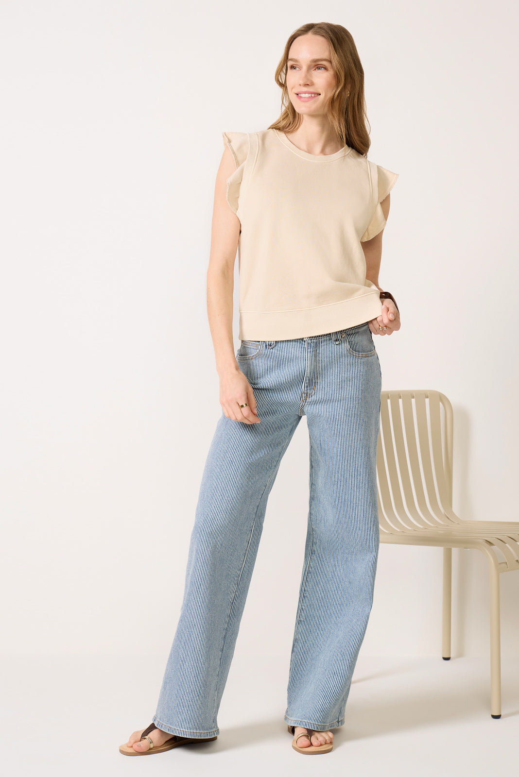 Tori Ruffle Sweatshirt