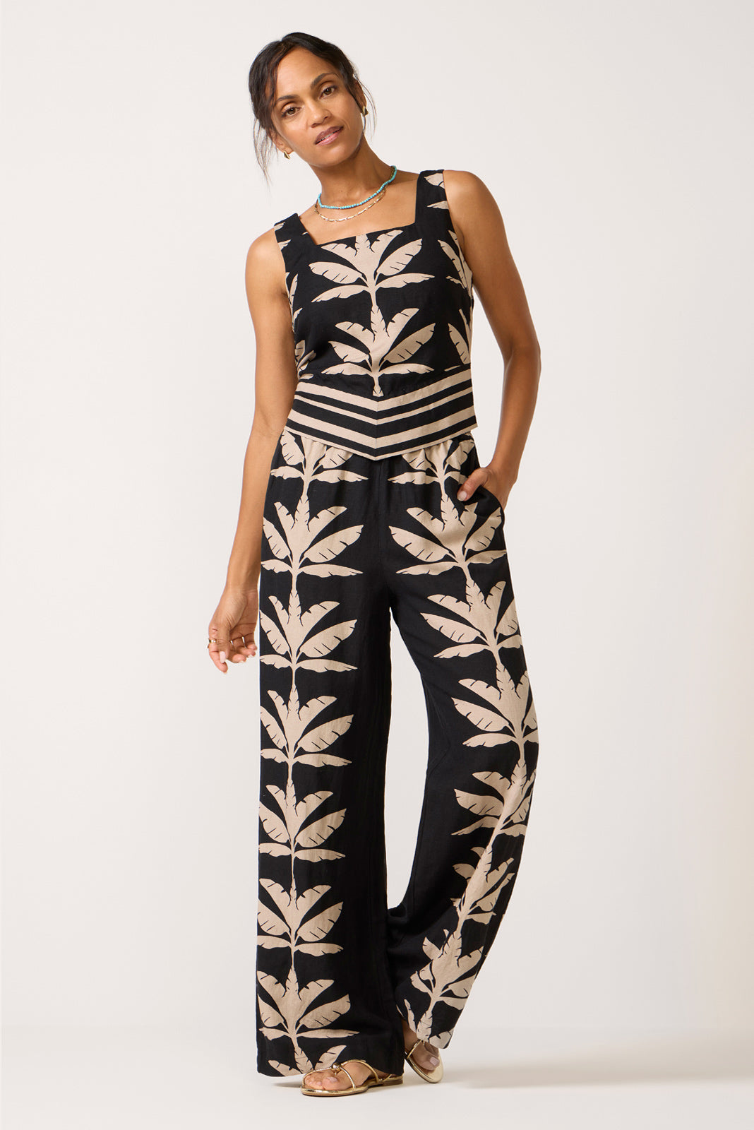 Dani Wide Leg Linen Pant