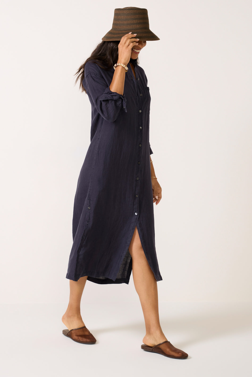 Kerry Linen Shirt Dress