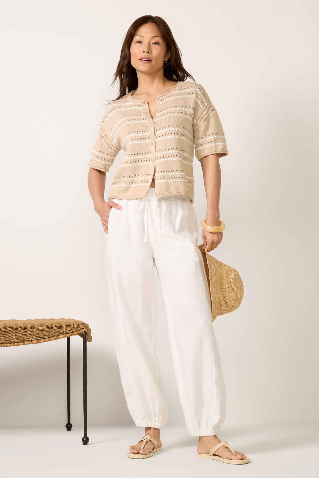 Melody Micro Linen Balloon Pant