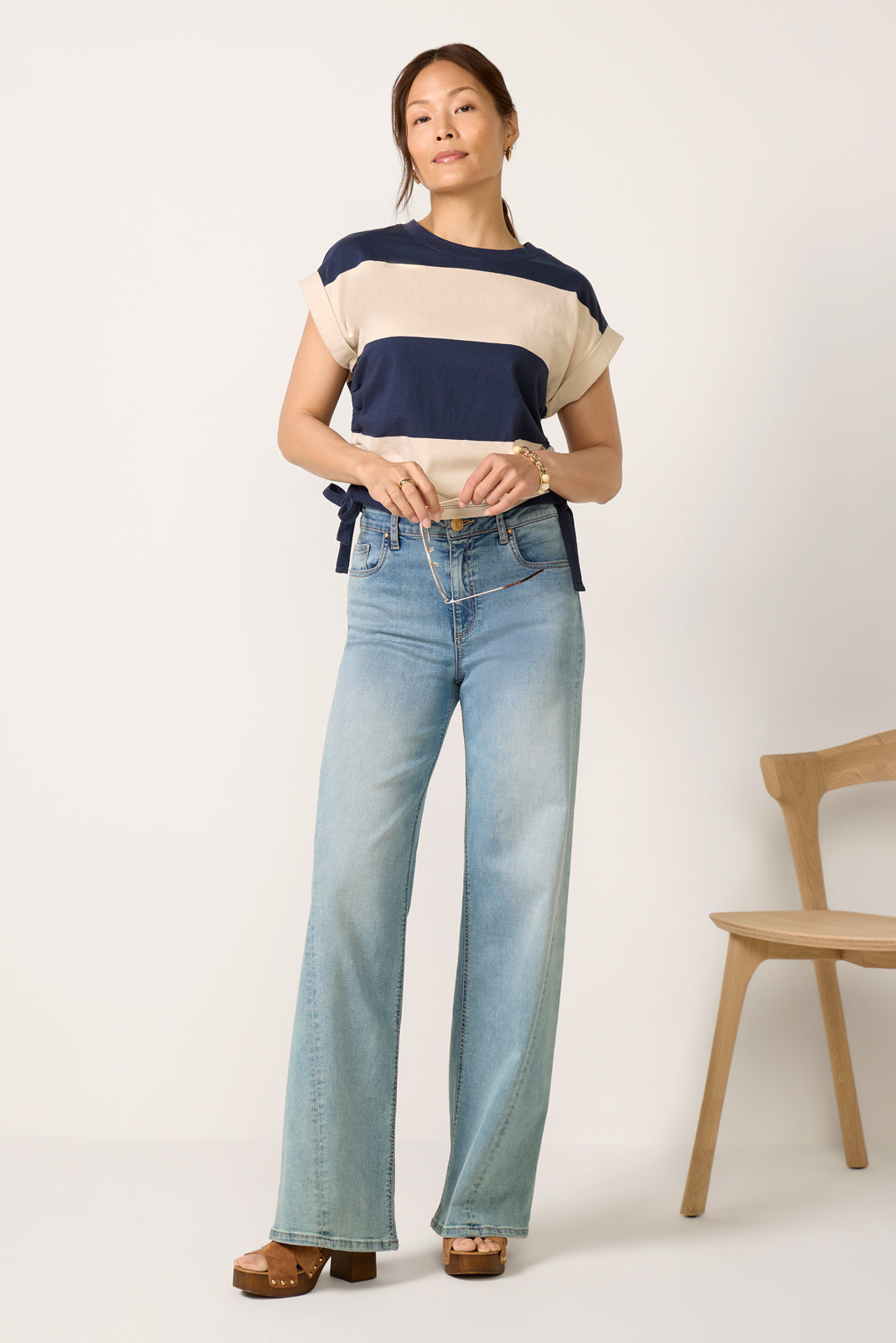 Jean Wide Leg w Twisted Seam