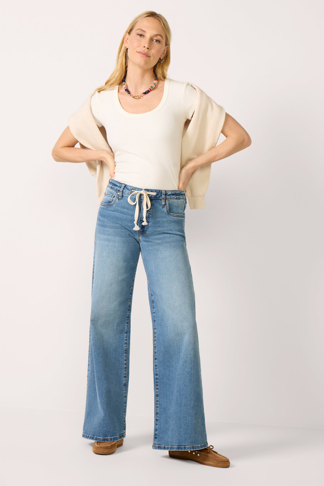 Maya Drawstring Wide Leg Pant