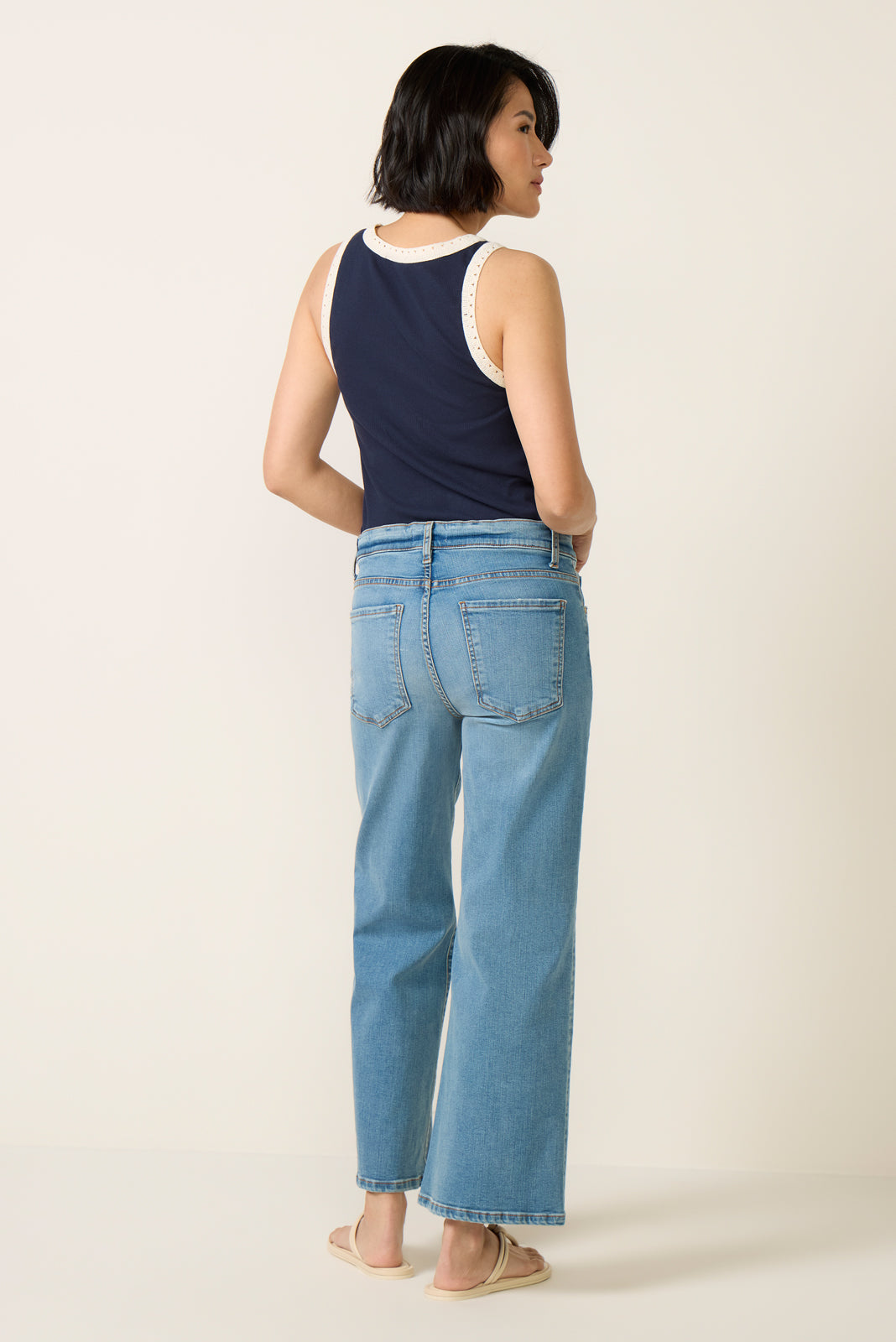 Petite Maya Drawstring Wide Leg Jean