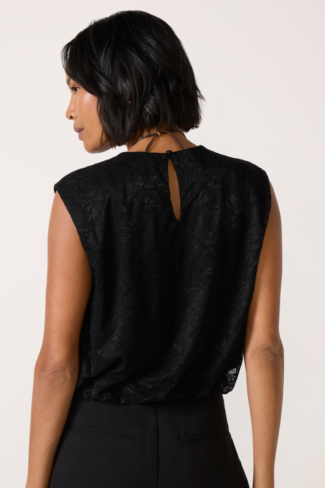 Lila Lace Bubble Tank