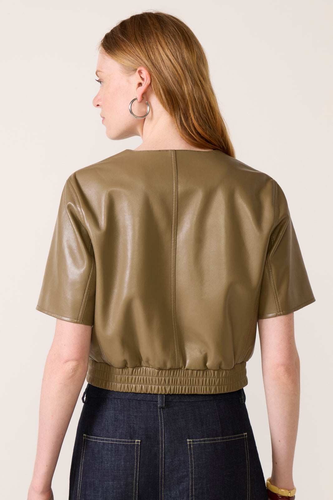 Billie Leather Bomber
