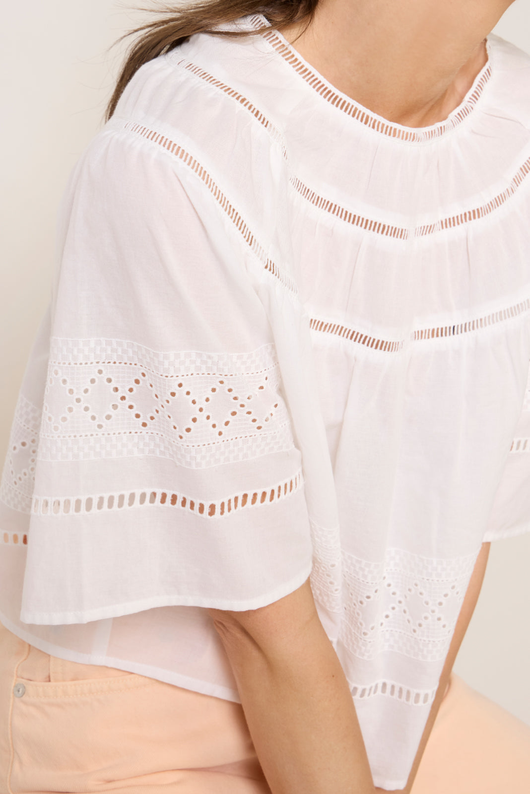 Arie Cutwork Blouse