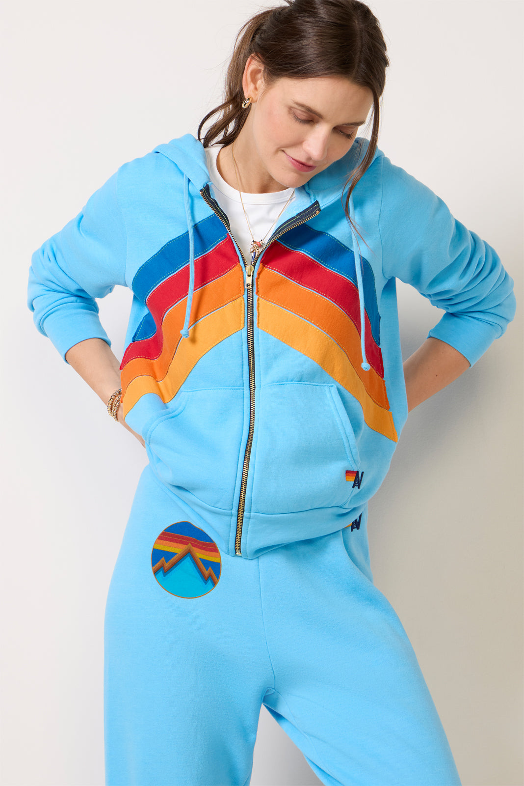 Mountain Stitch Chevron Zip Hoodie