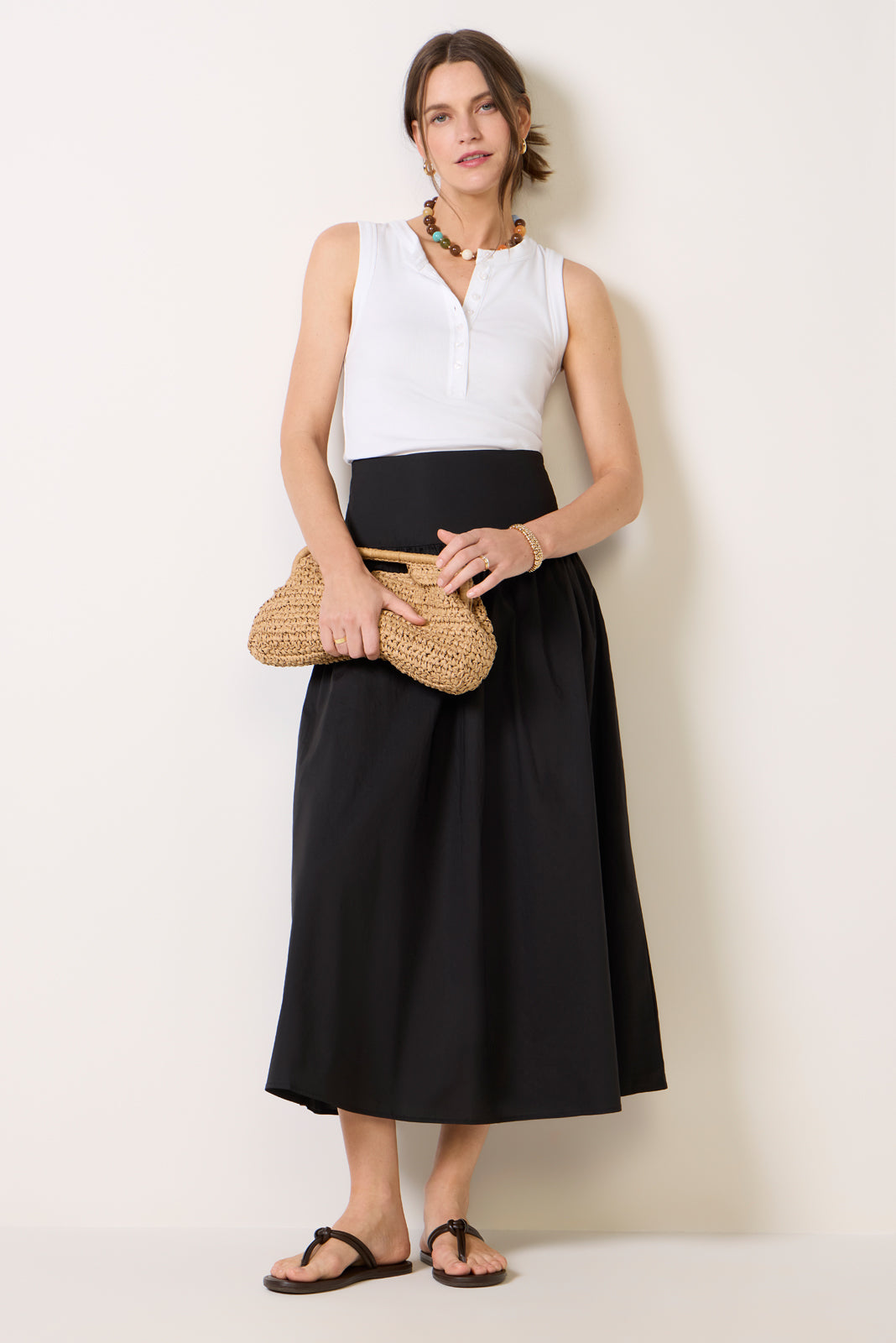 Sarah Poplin Maxi Skirt