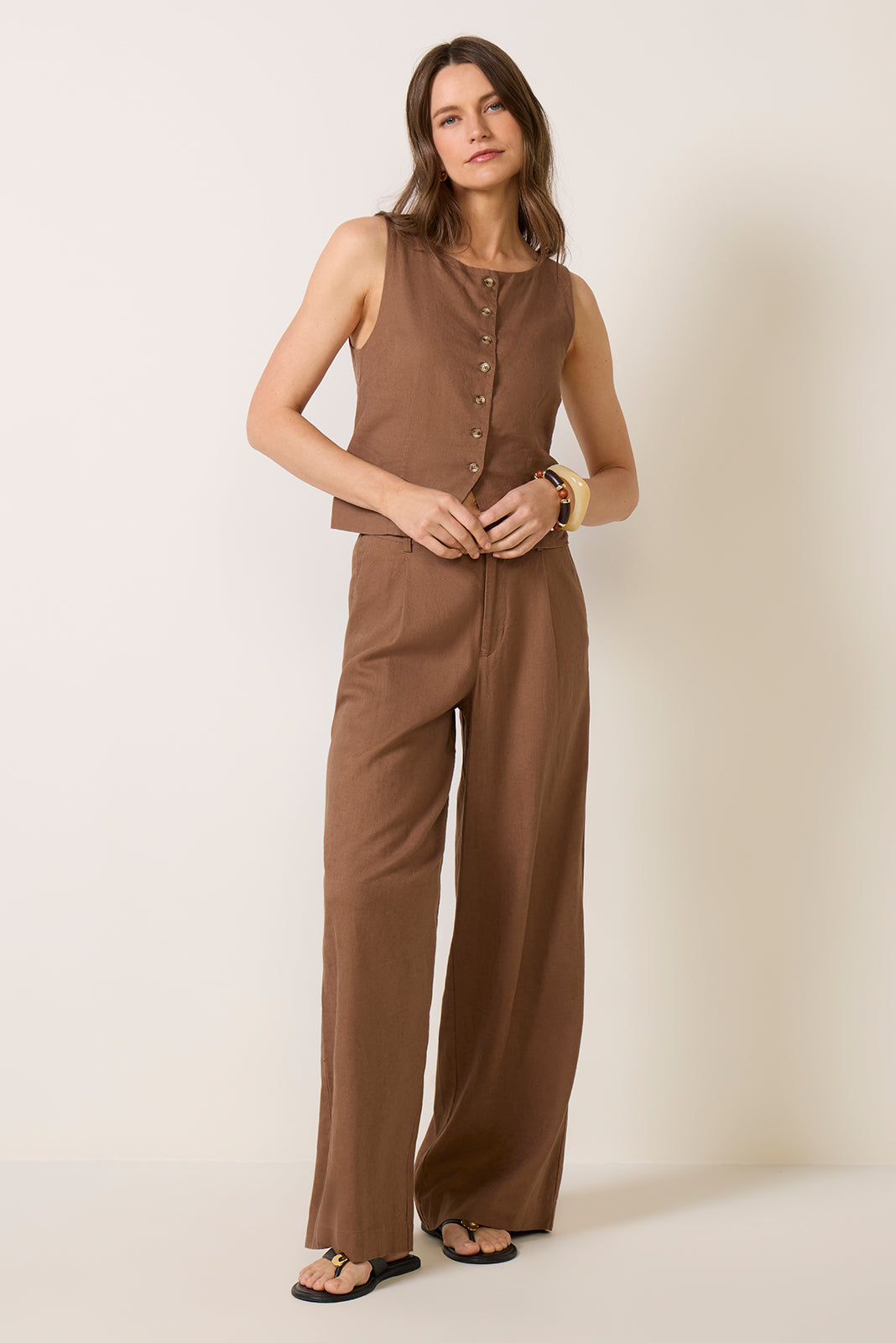 Roman Linen Vest