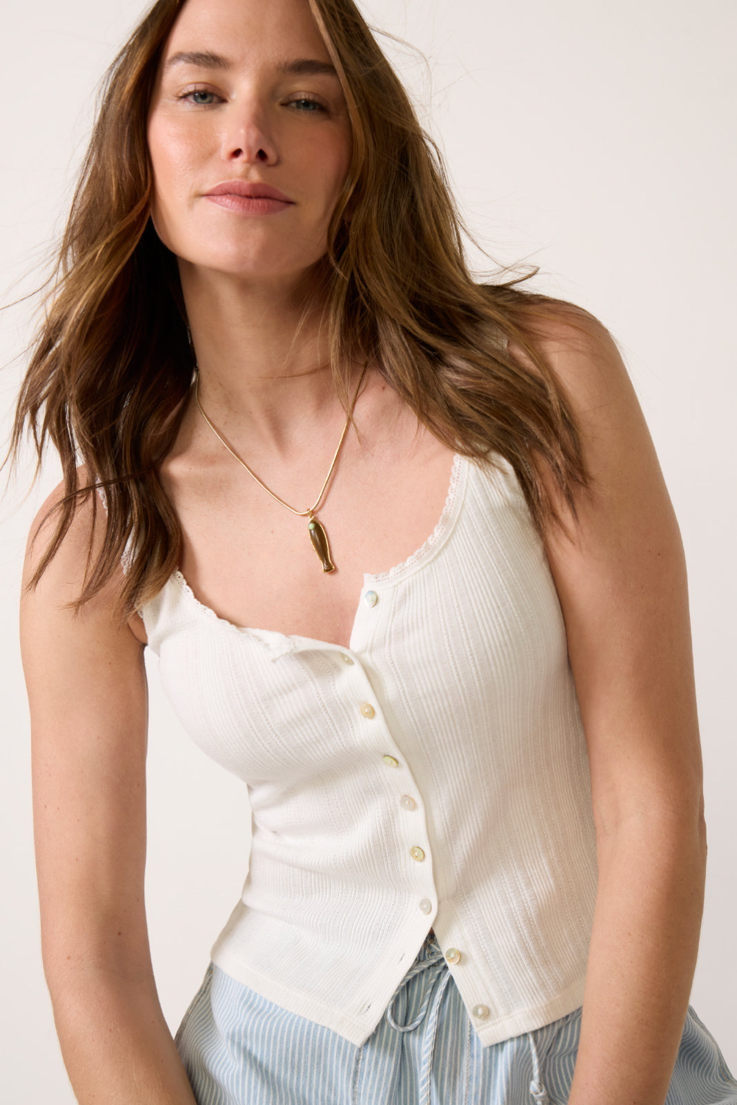 Lainey Pointelle Tank