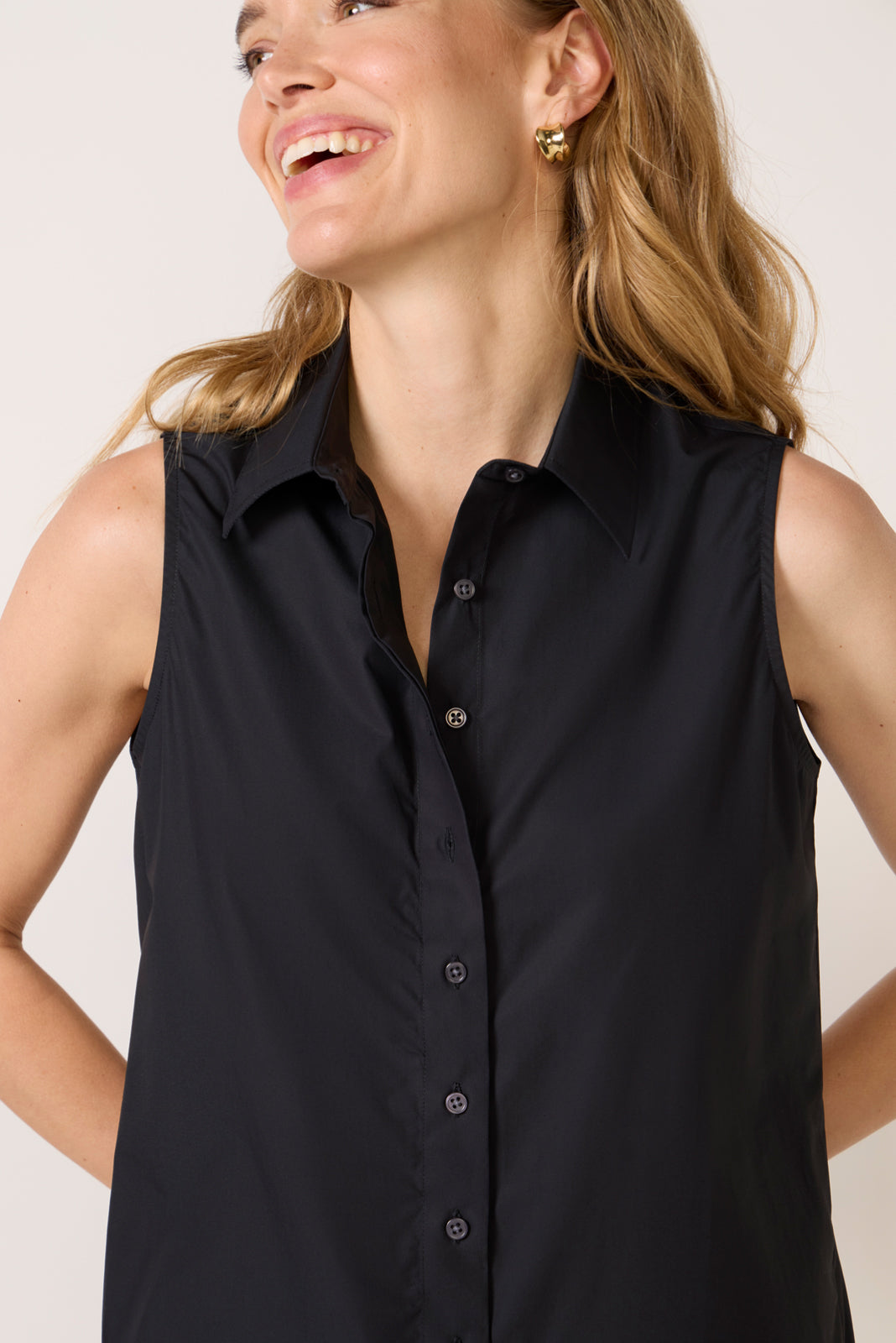 The Sleeveless Shirt Dress