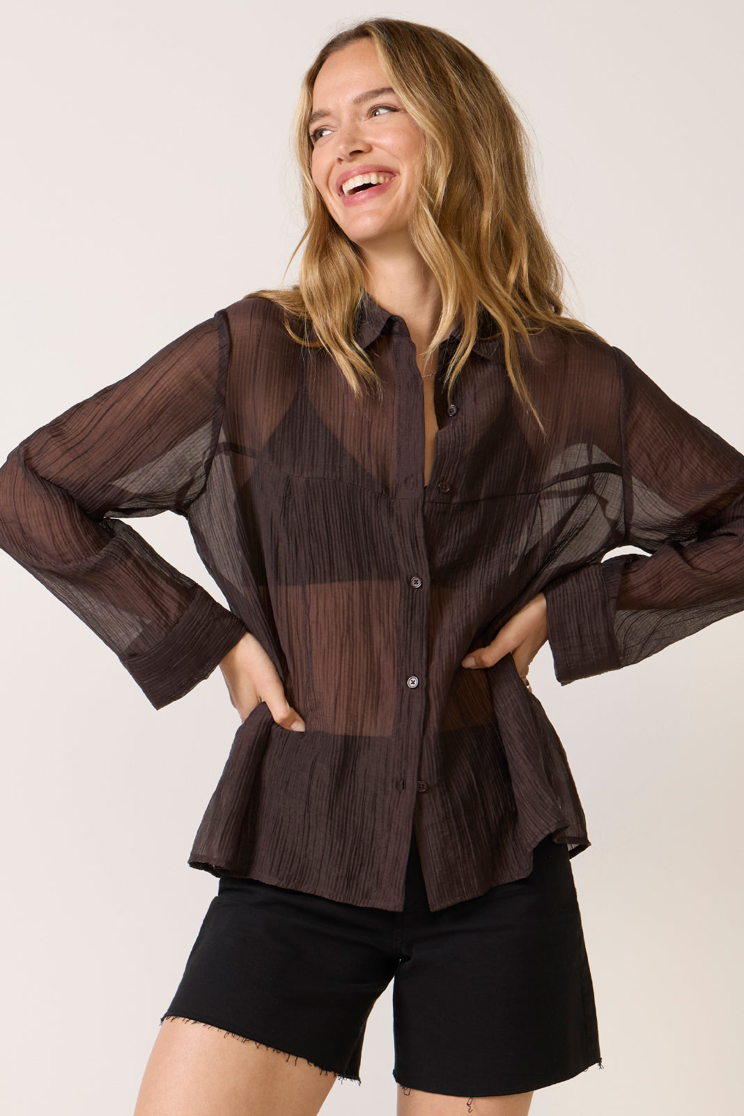 Sylvee Sheer Button Up