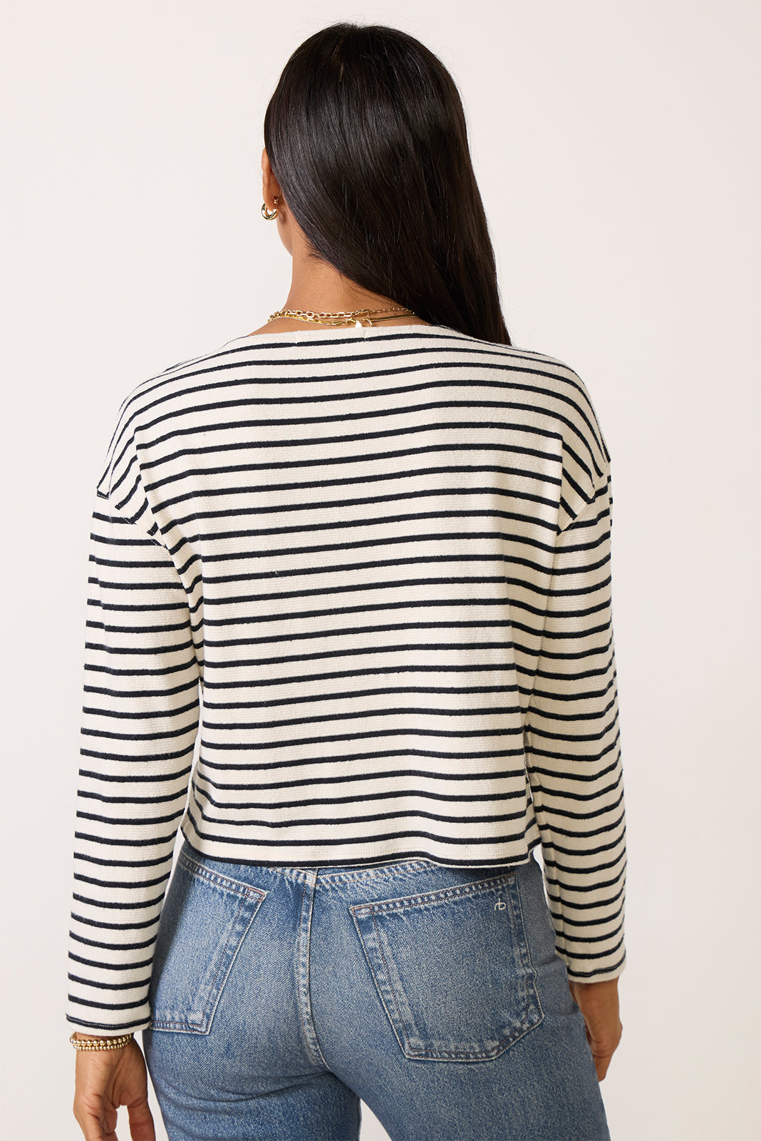 Jenna Striped Boatneck Long Sleeve