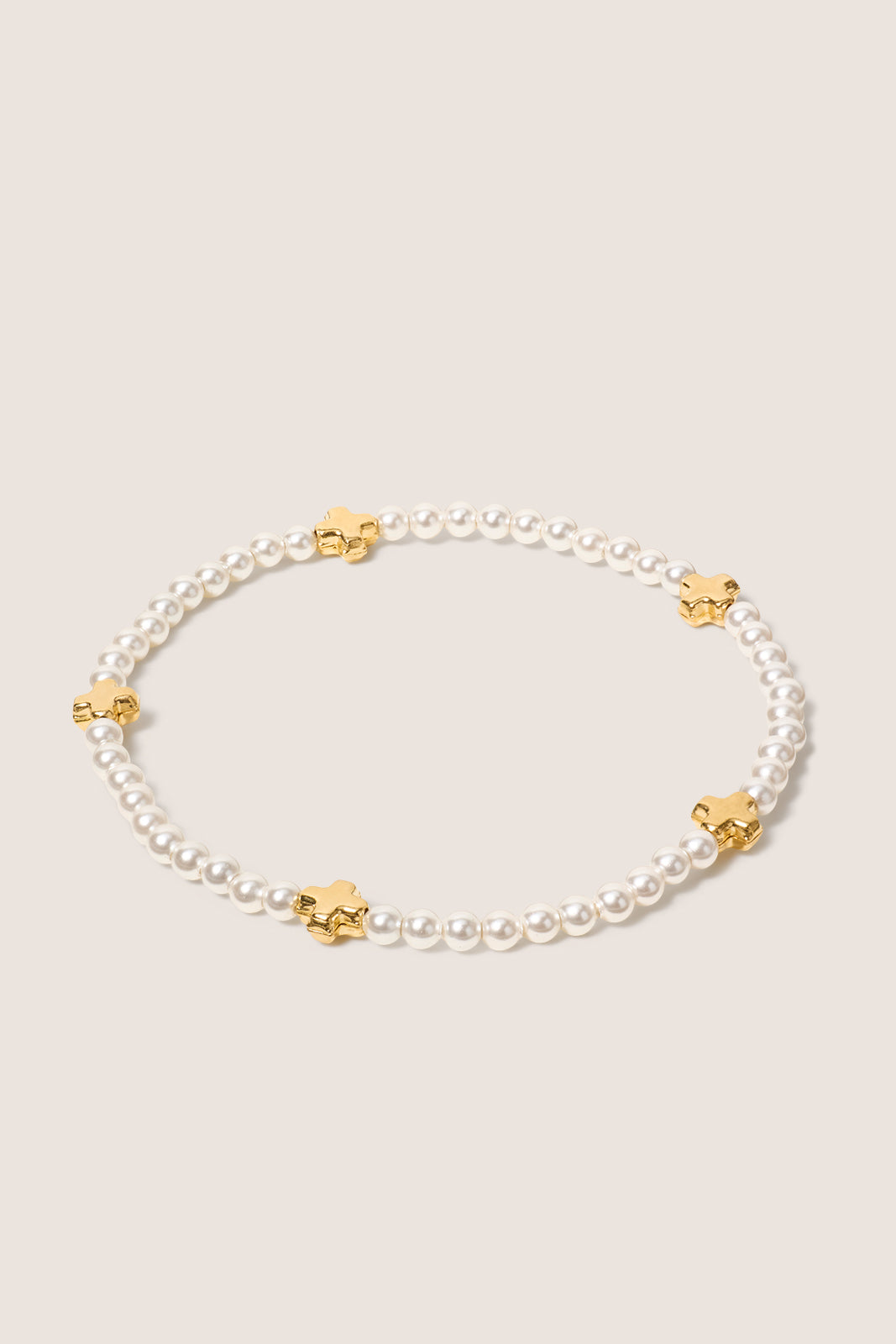 Signature Cross Small 3mm Pearl Bracelet