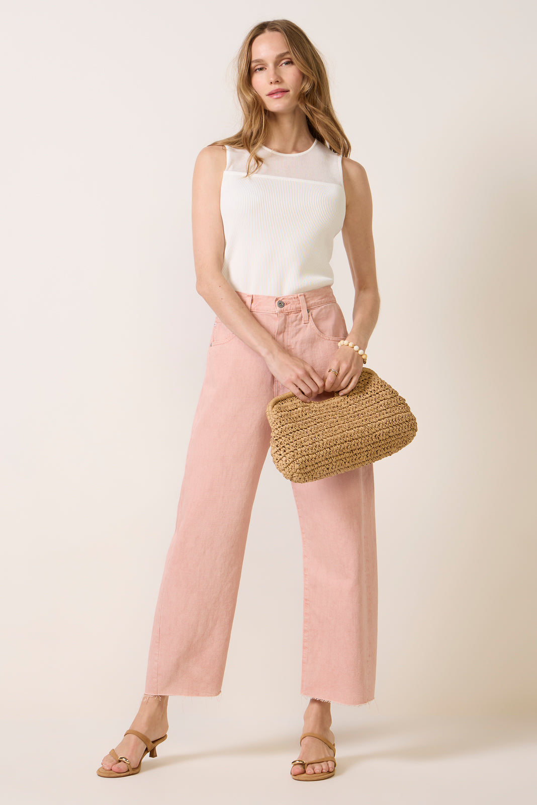Berit Sheer Yoke Sweater Tank