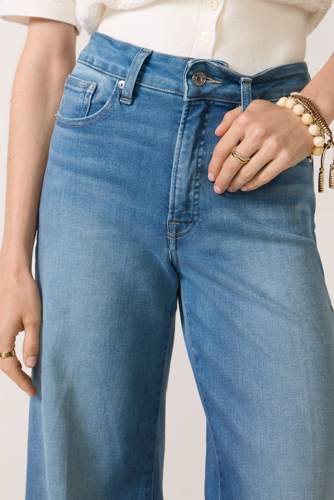Soft Tech Good Waist Palazzo Ankle Jean