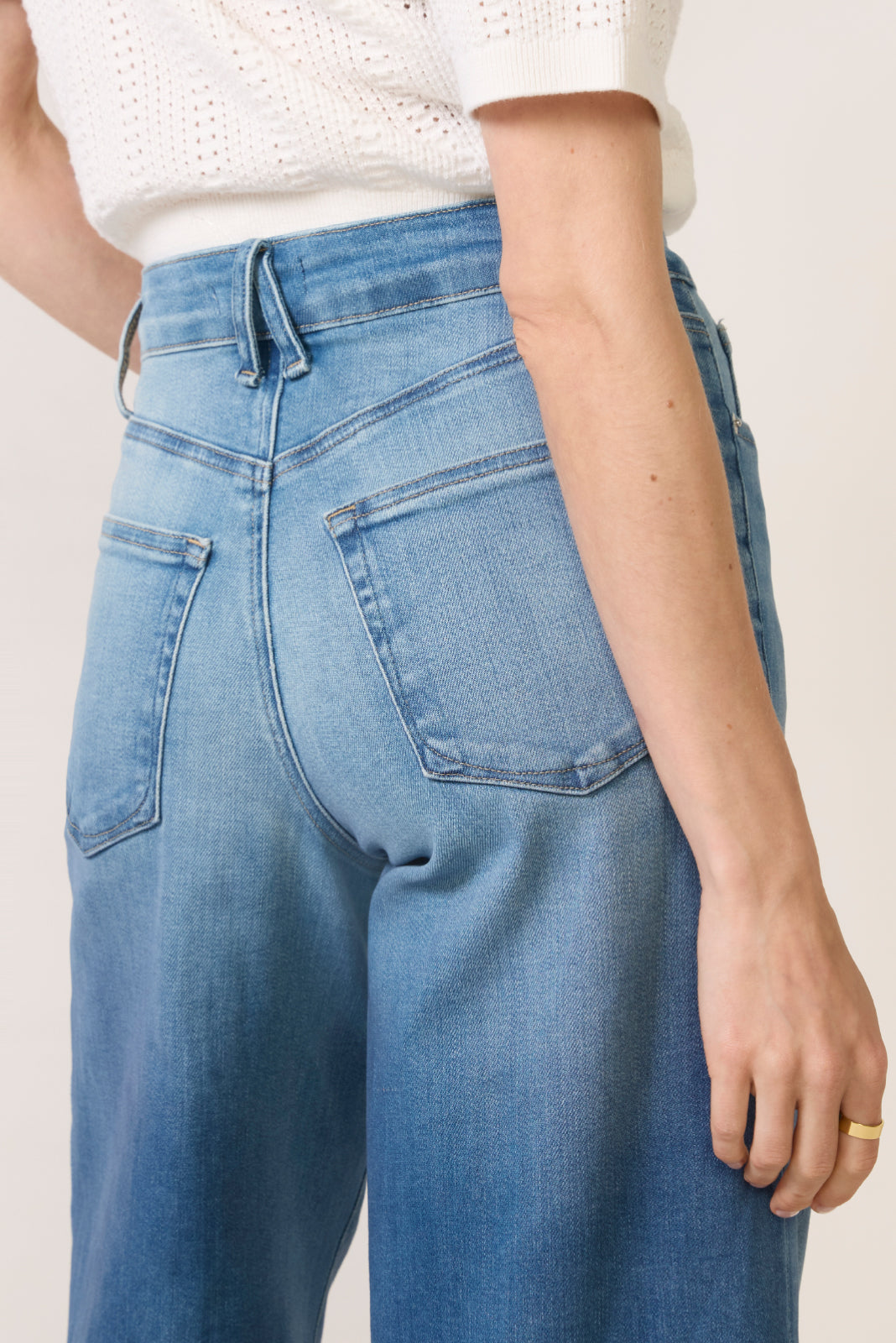 Soft Tech Good Waist Palazzo Ankle Jean