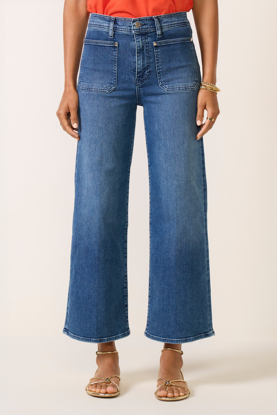 Le Slim Palazzo Crop Harbor Pocket
