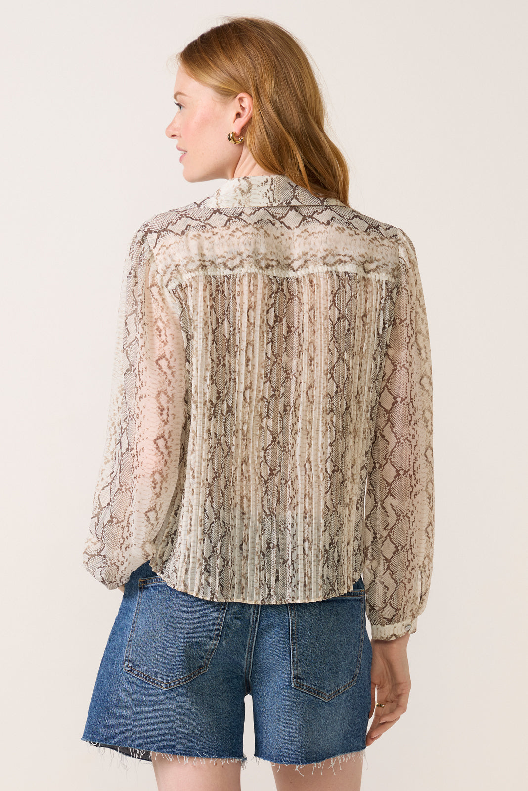 Pleated Chiffon Blouse