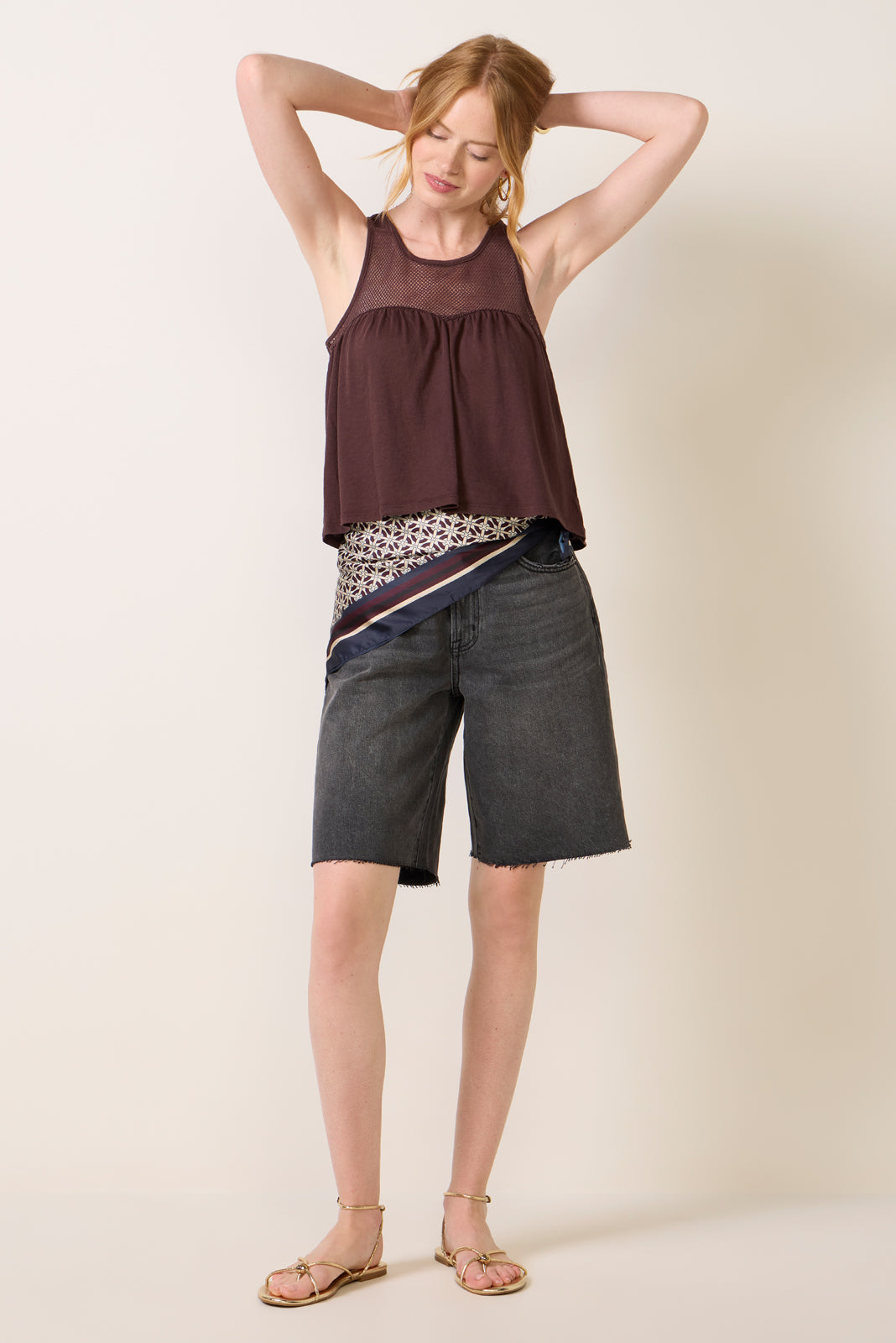 Mesh Sweetheart Tank